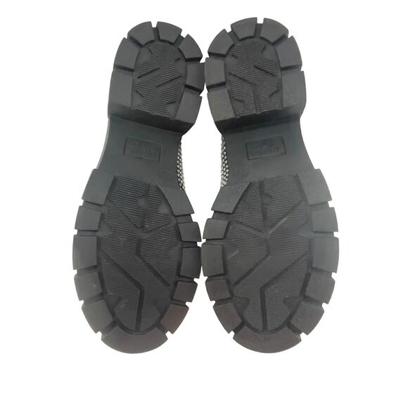 Madden NYC Rhinestone Lug Sole Penny Loafers Black Women Size 8 - Picture 5 of 7